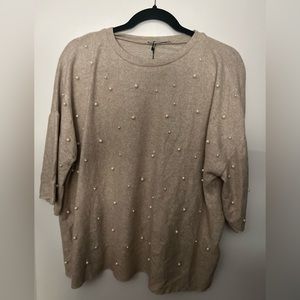 Zara pearl beaded sweater